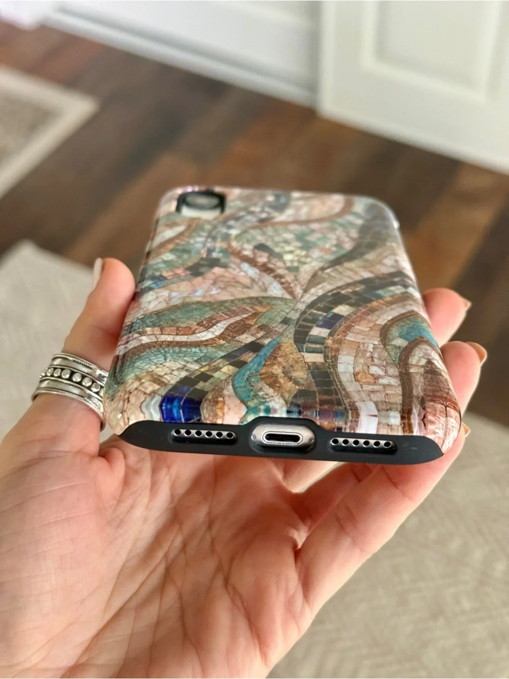 Mediterranean Mosaic Tile Print Tough Phone Case For iPhone XR